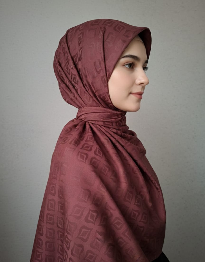 DESENLİ PEMBE JAKAR ŞAL