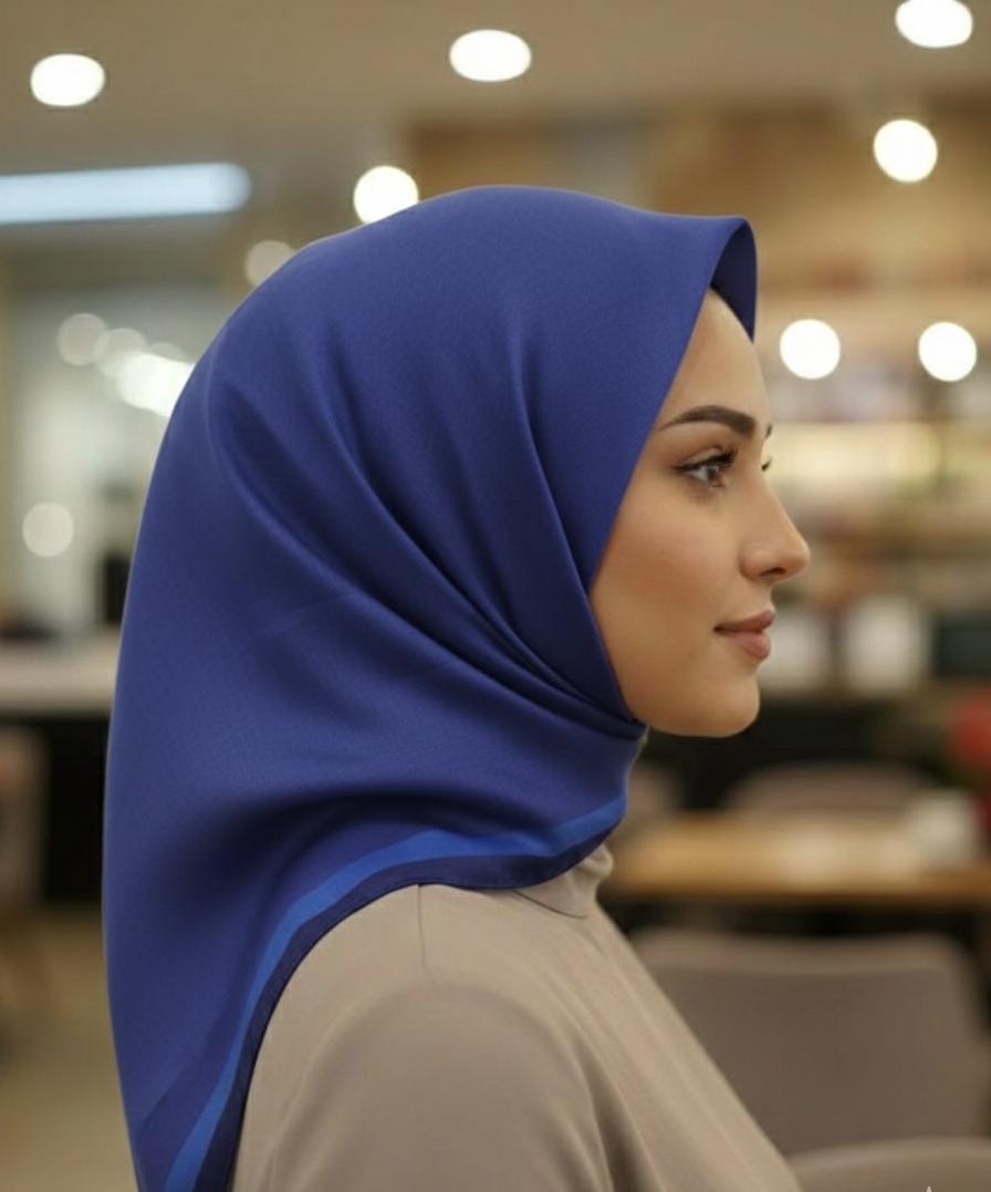 LACİVERT PARLAK EŞARP
